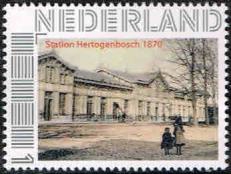 year=2015 ??, Dutch personalized stamp with Den Bosch station ('s-Hertogenbosch)